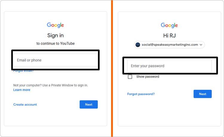 Using Email and Password