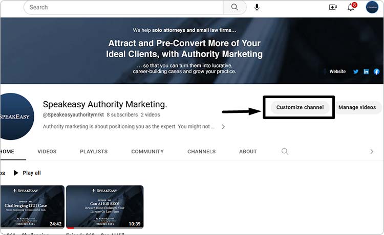 ‘Customize Channel’
